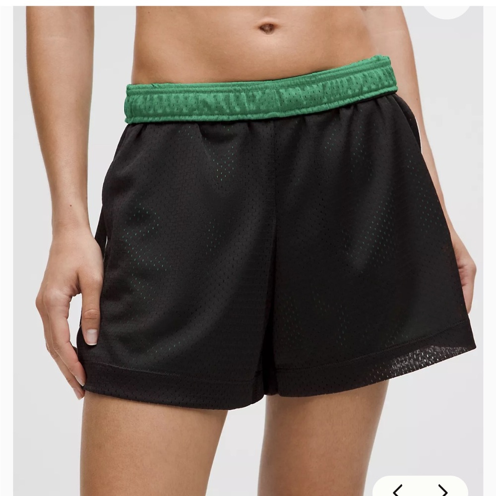 Lululemon Athletica black mesh basketball Shorts